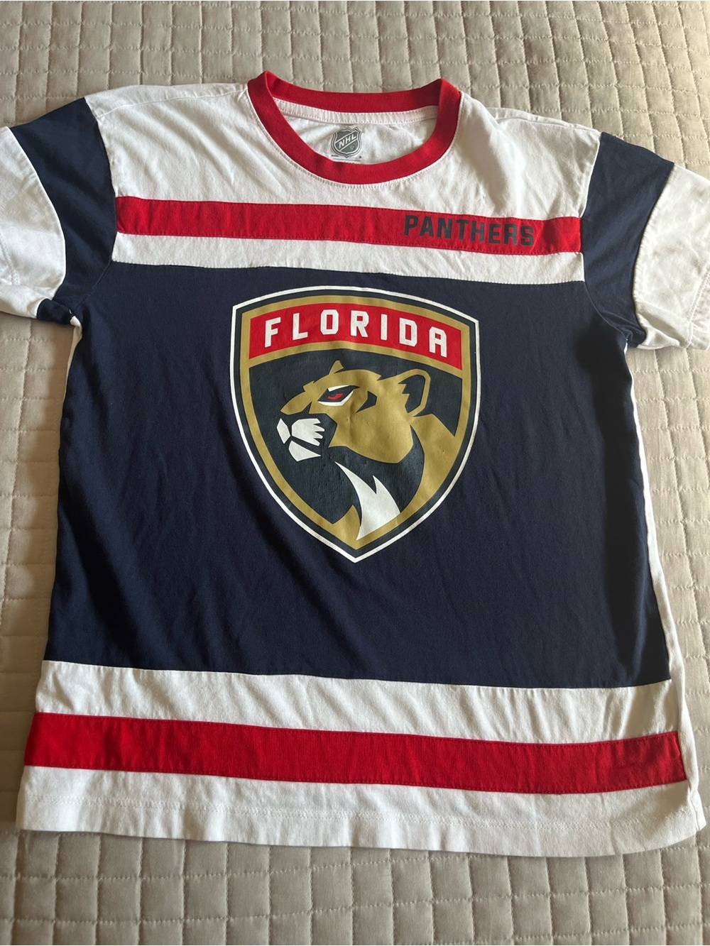 NHL Florida Panthers Kids Tee - Navy, White, Red, Gold